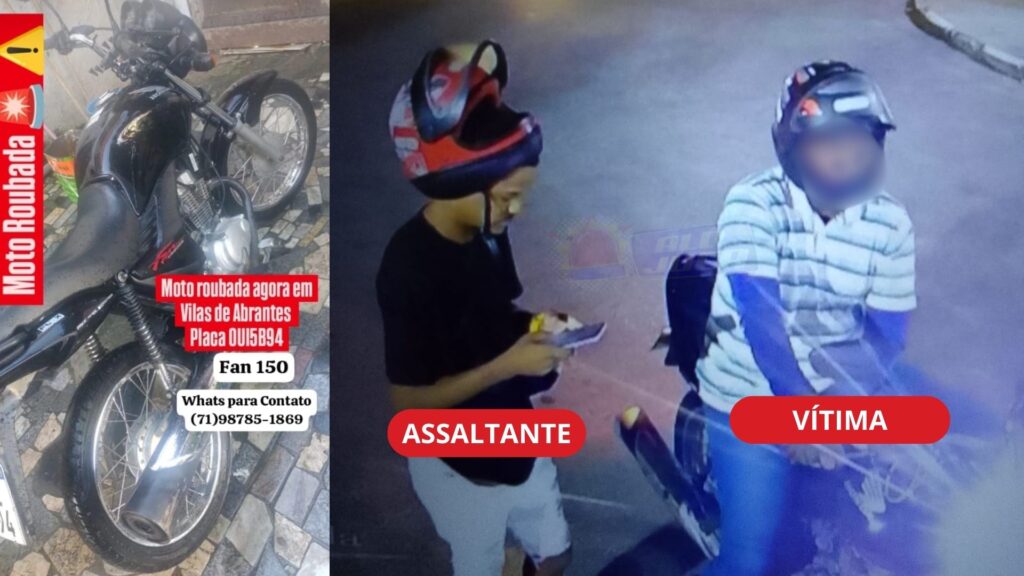 FALSO PASSAGEIRO: criminoso usa aplicativo para assaltar e levar moto em Lauro de Freitas