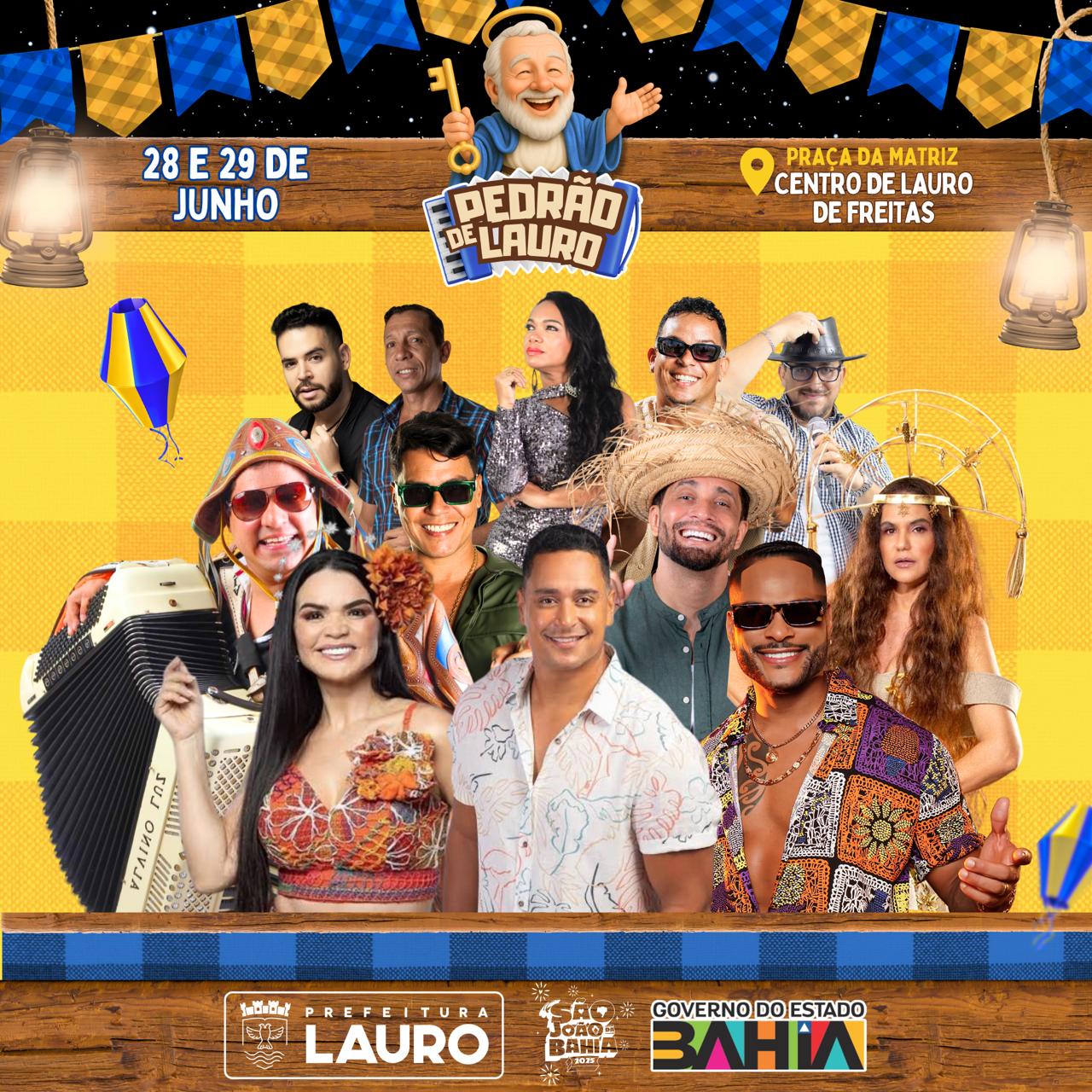 Tony Salles e Xanddy Harmonia estão entre as atrações do Pedrão de Lauro