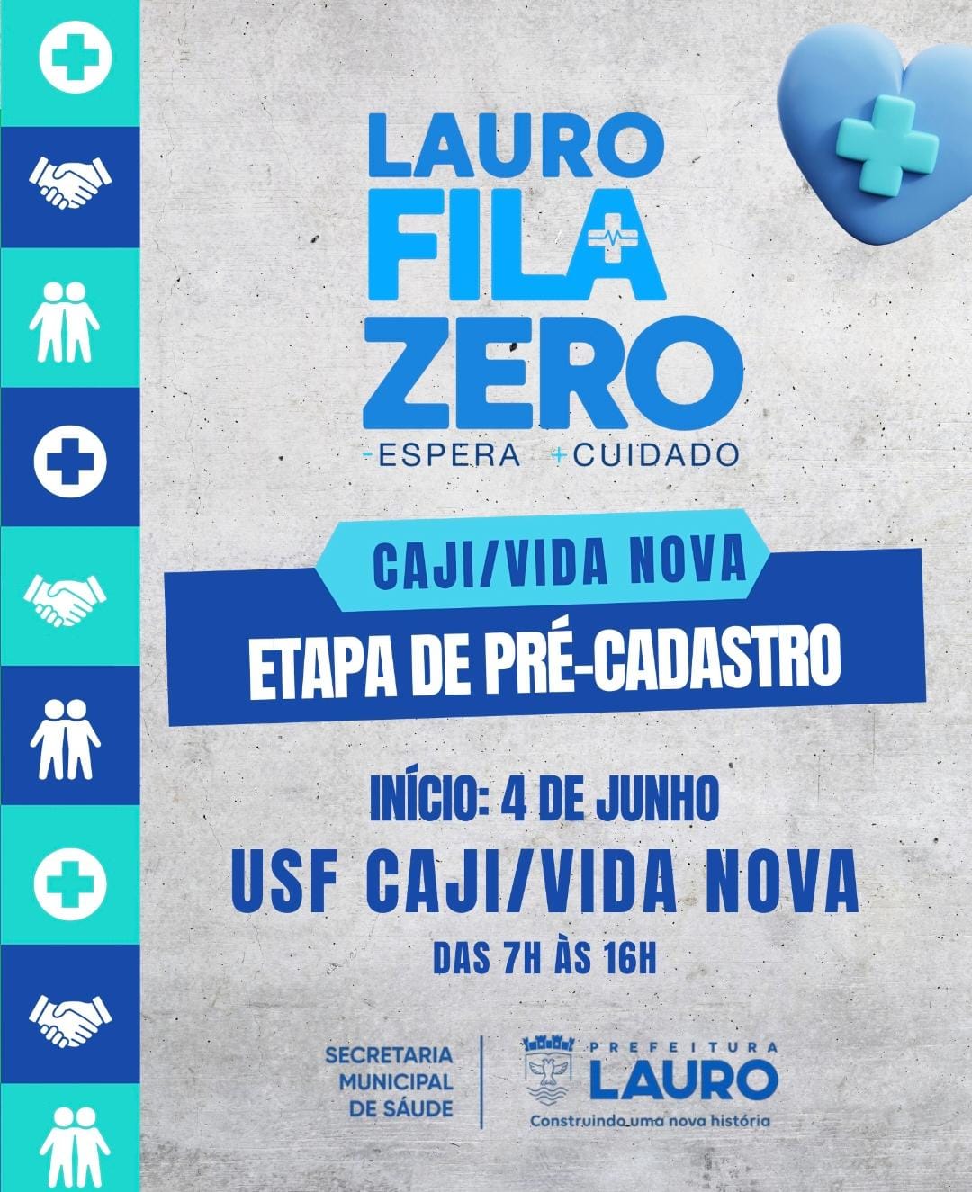 Programa Lauro Fila Zero inicia pré-cadastro em Caji/Vida Nova nesta quarta-feira (4)